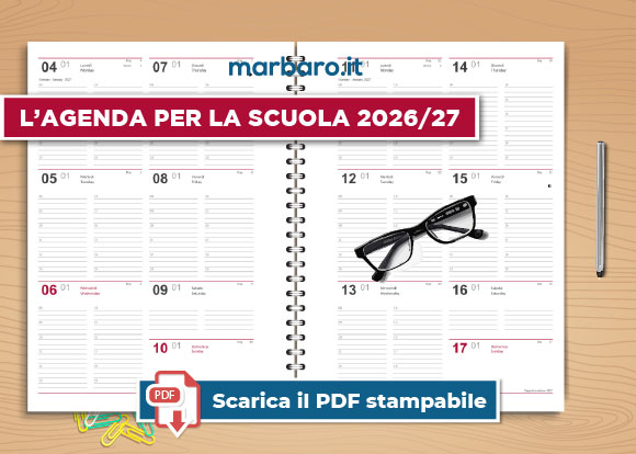 Diario scolastico 2026/2027 scarica il PDF gratis