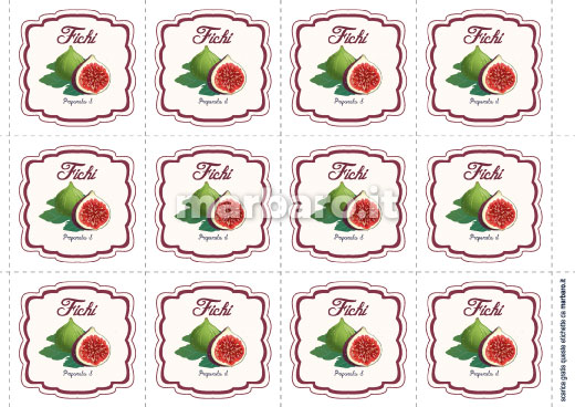 Etichette per confettura di fichi da stampare