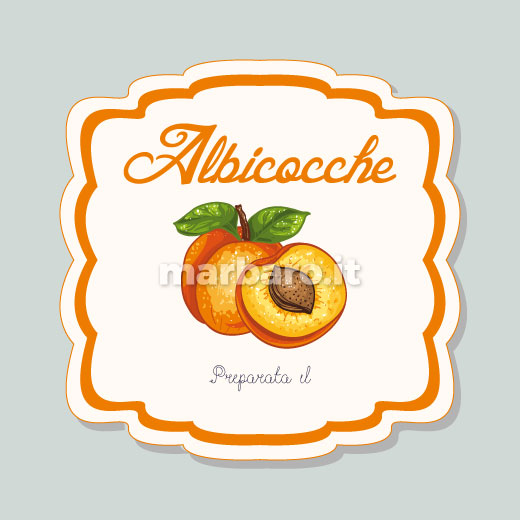 Etichette per barattoli confettura di albicocche da stampare Etichette per barattoli confettura di albicocche da stampare
