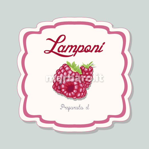 Etichette per barattoli confettura di lamponi da stampare Etichette per barattoli confettura di lamponi da stampare
