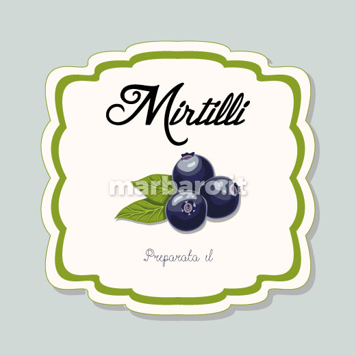 Etichette per barattoli confettura di mirtilli da stampare Etichette per barattoli confettura di mirtilli da stampare