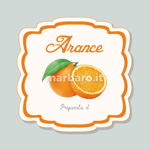 Etichette per barattoli marmellata di arance da stampare Etichette per barattoli marmellata di arance da stampare