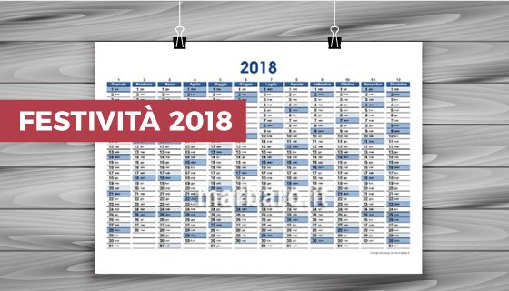 Festività 2018 in Italia