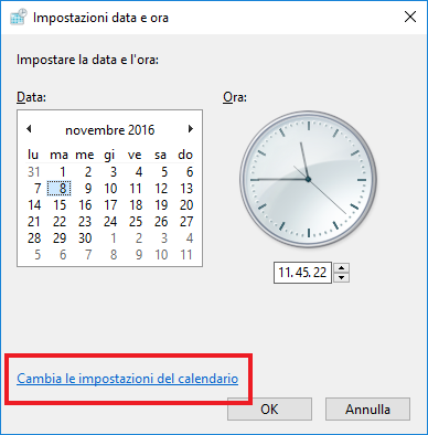 Impostare Formato Ora Windows 10 Anniversary Update - Passo 5