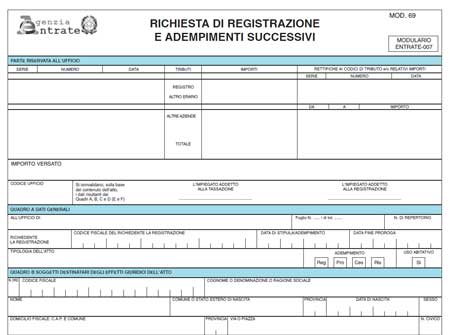 Modello 69 Compilabile Da Scaricare Gratis E Stampare