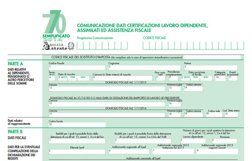 Modello 770 2014 Semplificato Da Stampare
