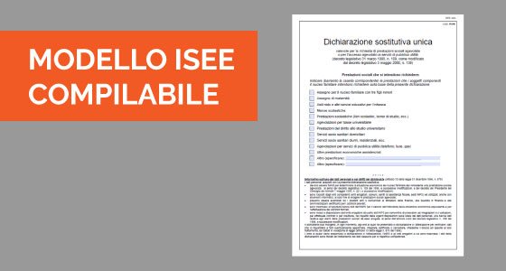 Modello ISEE compilabile in PDF