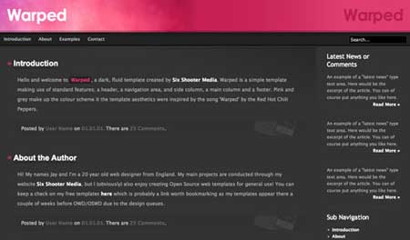 template pagina web