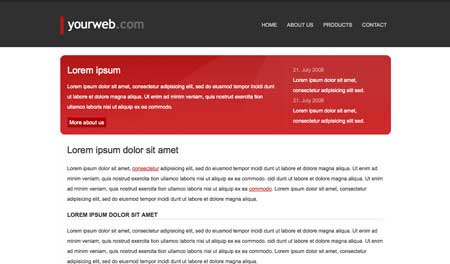 template sito web