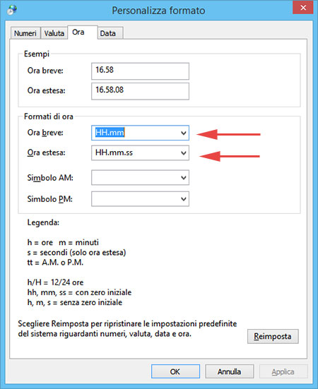 Impostazioni aggiuntive Windows 8