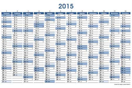 Planner 2015 con settimane