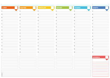 planning settimanale excel da