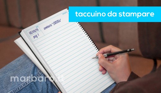 Carta per appunti Taccuino